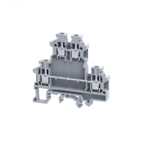 Клемма двухярусные винтовая OptiClip CDL-4-2L-I-серый в Москве Клемма двухярусные винтовая OptiClip CDL-4-2L-I-серый - foto